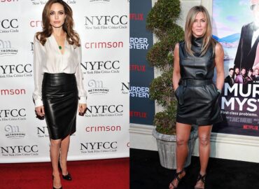 Angelina Jolie y Jennifer Aniston dan ideas de cómo usar faldas