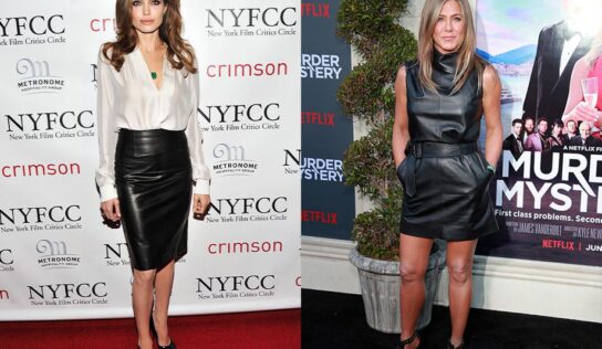 Angelina Jolie y Jennifer Aniston dan ideas de cómo usar faldas